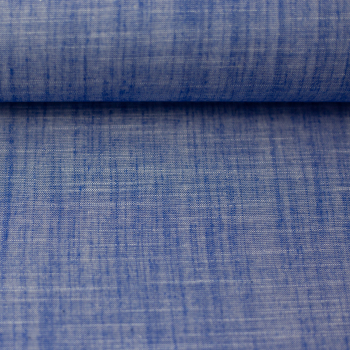 Preview: Baumwoll Webware Sanna blau - Leinenoptik