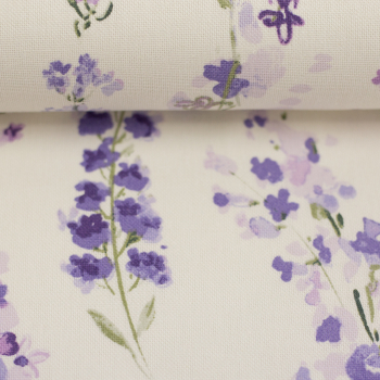 Preview: Dekostoff Balingen mit Lavendel - Blüten