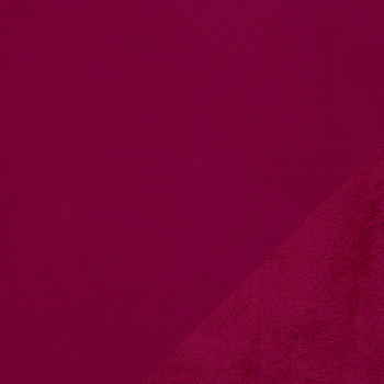 Preview: Kuschelfleece Tamme in beere Doubleface