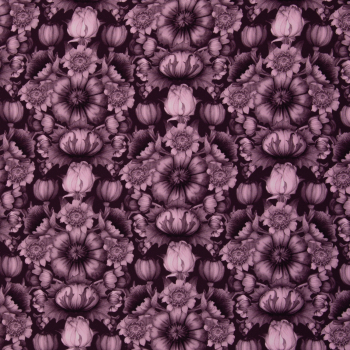 Viskose Webware  Victorian Damask Tint by Bienvenido Colorido mit Blüten in bordeaux