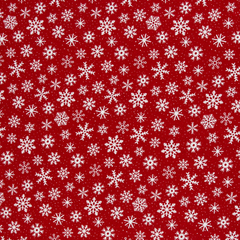Canvas/ Dekostoff Wiebke mit Schneesternen - Sternen auf rot