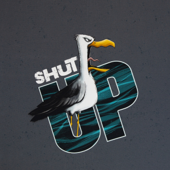 Seagull Ole - Canvas Panel by Thorsten Berger - Shut up - lustige Möwe