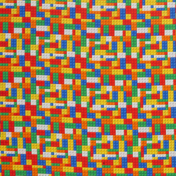 Preview: Baumwoll Webware Bill mit Bausteinen wie Lego Duplo