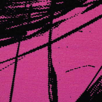 French Terry Eddy the Crab by Thorsten Berger - Kombistoff mit großem Muster auf pink