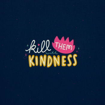 Baumwolljersey Panel von Käselotti - "Kill them with kindness"