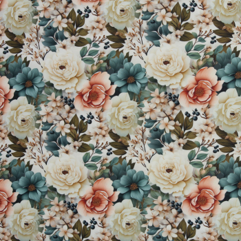 Oxford Flowing Bloom by Sarah Mariam - Outdoorstoff mit Blüten in