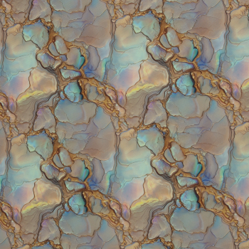Oxford Flowing Bloom by Sarah Mariam - Outdoorstoff Liquid/ Marmor-Design in perlmutt