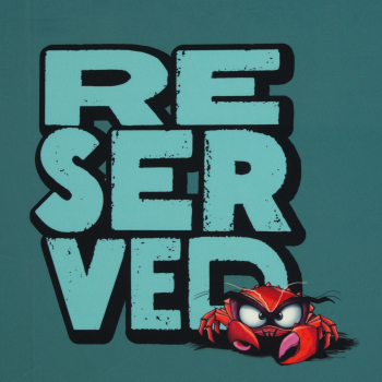 Salty Pillows - Velvet Samt Panel mit Eddy the Crab by Thorsten Berger in grün - Kissen-/ Dekopanel mit Krabbe auf grün