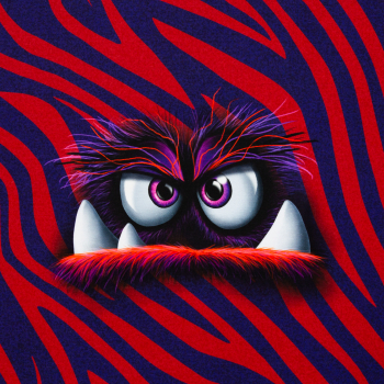 VORBESTELLUNG! - French Terry  Panel Monsta by Thorsten Berger - Monster auf rot