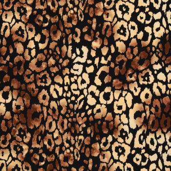 Baumwolljersey Olivia - Leo auf schwarz