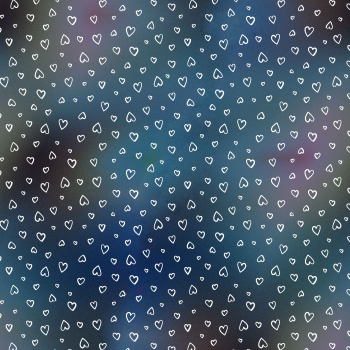 French Terry Digital mit Herzen und Farbverlauf