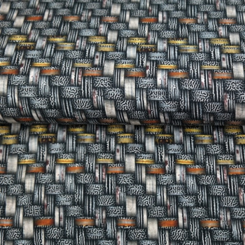 Baumwolljersey mit Muster wie viele Ringe als Karo