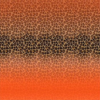 Baumwolljersey Panel mit Leo und Farbverlauf in orange/ braun