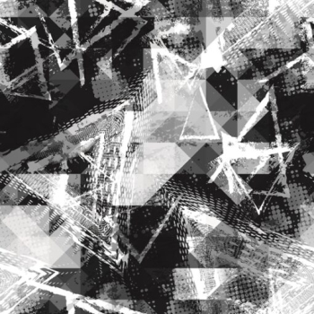 French Terry Abstrakt - Muster schwarz