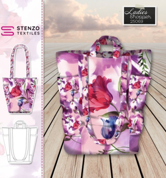 DIY Taschen - Panel für eine Shoppertasche mit Tulpen