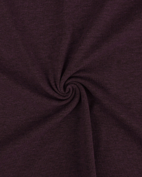 Baumwolljersey Melange bordeaux - schwarz