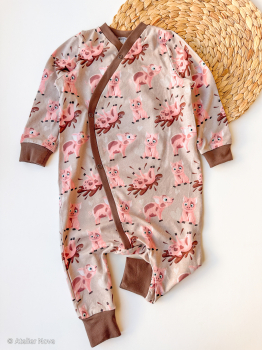 Preview: Baumwolljersey Landkind mit Schweinen - Bauernhof