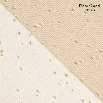 Baumwoll - Denim mit Used- Look in beige