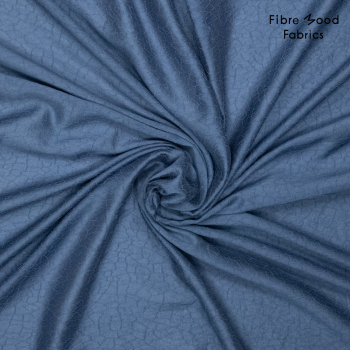 Tencel Jacquard crinckle blau