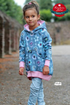 Preview: French Terry mit Blüten auf mint - Fräulein von Julie