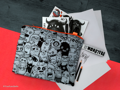 Preview: Softshell Little Monsters by Thorsten Berger - Monster grau