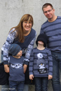 Pinguinis by Thorsten Berger - Streifen in Strickoptik - French Terry