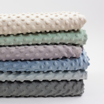 Preview: Minky - Kuschelfleece mit Noppen in silbergrau