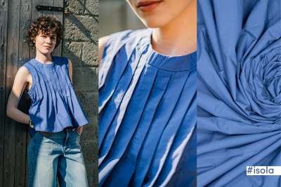 Preview: Baumwoll Gewebe Smooth Touch - blau