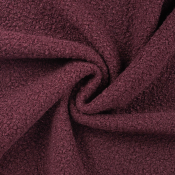 Bouclé in bordeaux- Kuschelfleece