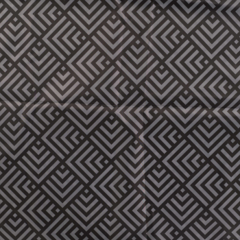 Preview: Raincoat - dünner, leichter Regenjacken-Stoff + Poncho - Muster in schwarz - grau