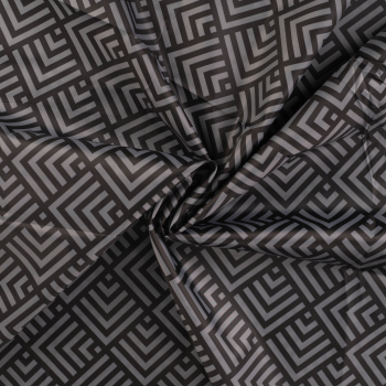 Raincoat - dünner, leichter Regenjacken-Stoff + Poncho - Muster in schwarz - grau