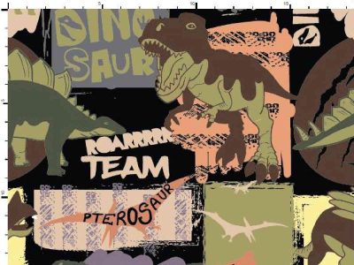 Baumwolljersey Dino - Dinosaurier