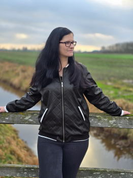 Kunstleder Debbie - großes Steppmuster in rotbraun