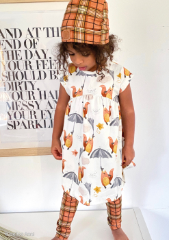 Preview: Baumwolljersey Let´s rain again - Eichhörnchen im Regen