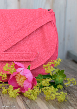 Preview: Kunstleder Beatrice coralle - körnige Struktur