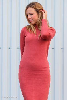 Preview: Jacquard Jersey Bergen rost rot