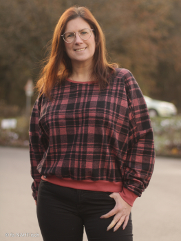 Preview: Jacquard Jersey  George - Karo rot