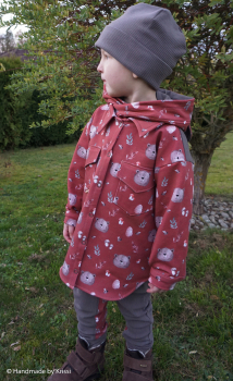 Preview: French Terry Autumn Forest by Christiane Zielinski - Bär und Bienen