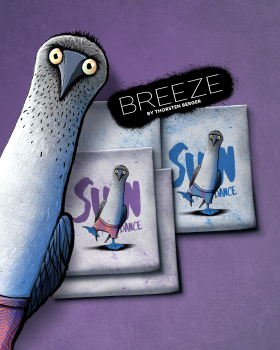 Preview: Baumwolljersey Breeze by Thorsten Berger - Linien - Kritzel in flieder