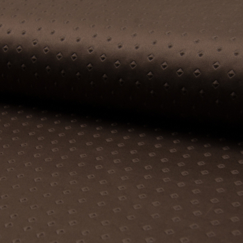 Suede mit 3D Muster - wildlederähnlicher Jersey dunkelbraun