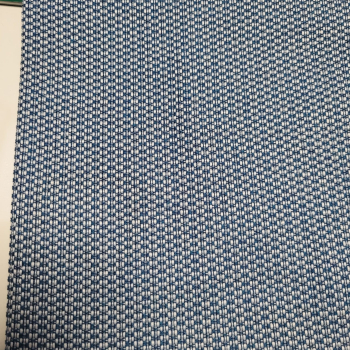 Jacquard Struktur blau - weiß