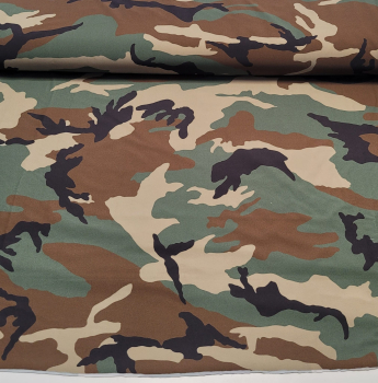 Badelycra - Lycra - Badeanzug-Stoff - Camouflage - Tarnmuster grün