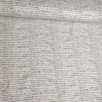 Baumwolljersey Sailing - Streifen grau - ecru