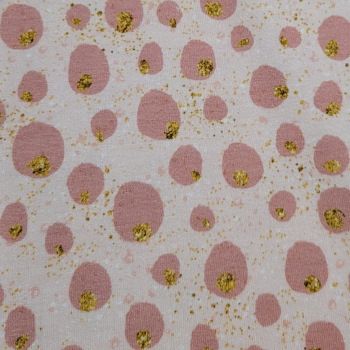 Preview: Viskosejersey - Glitzeroptik mit Punkten