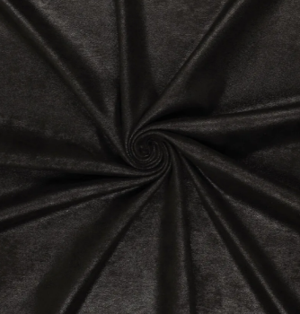 Lederjersey - Suede mit Glanzoptik schwarz