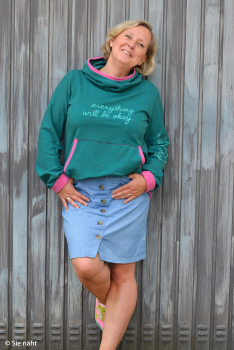 Preview: Baumwolljersey Panel von Käselotti - "Everything will be okay"