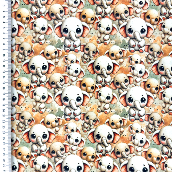 Baumwolljersey Sweet Ollie - süße Elefanten