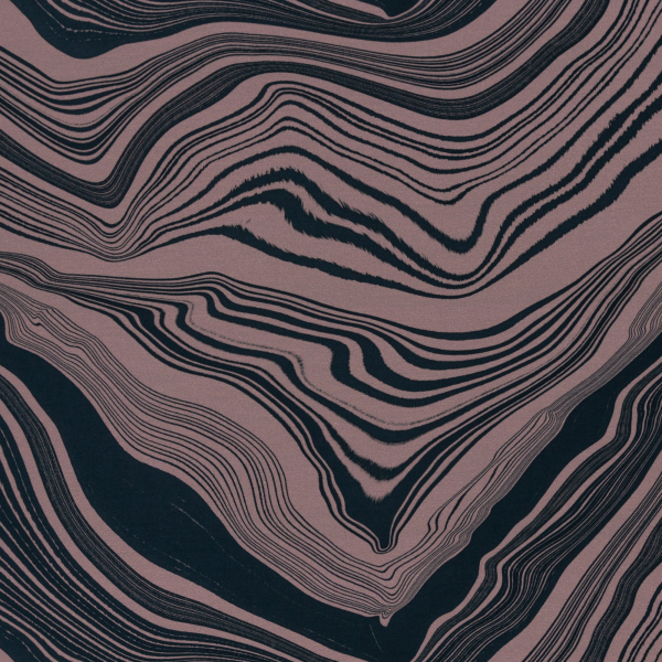 Modal French Terry Stone Layers by Thorsten Berger - Steinschichten in altrosa - Rest 1,25 m