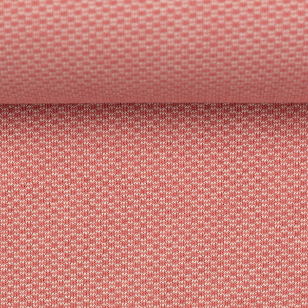 Jacquard - Jersey Leroy in koralle - rot
