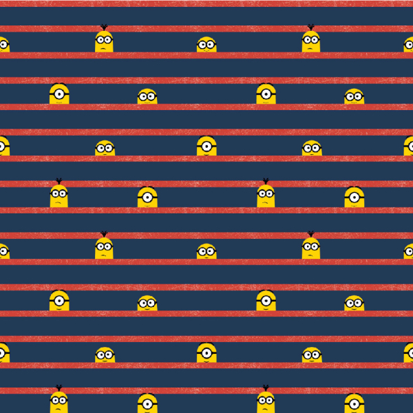 Baumwolljersey Minions mit Streifen